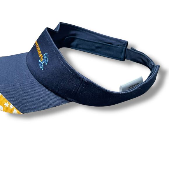 Vintage Budweiser Unisex Visor Hat Beer 2002 Promo Merch Black Yellow Hook Loop - Picture 3 of 12